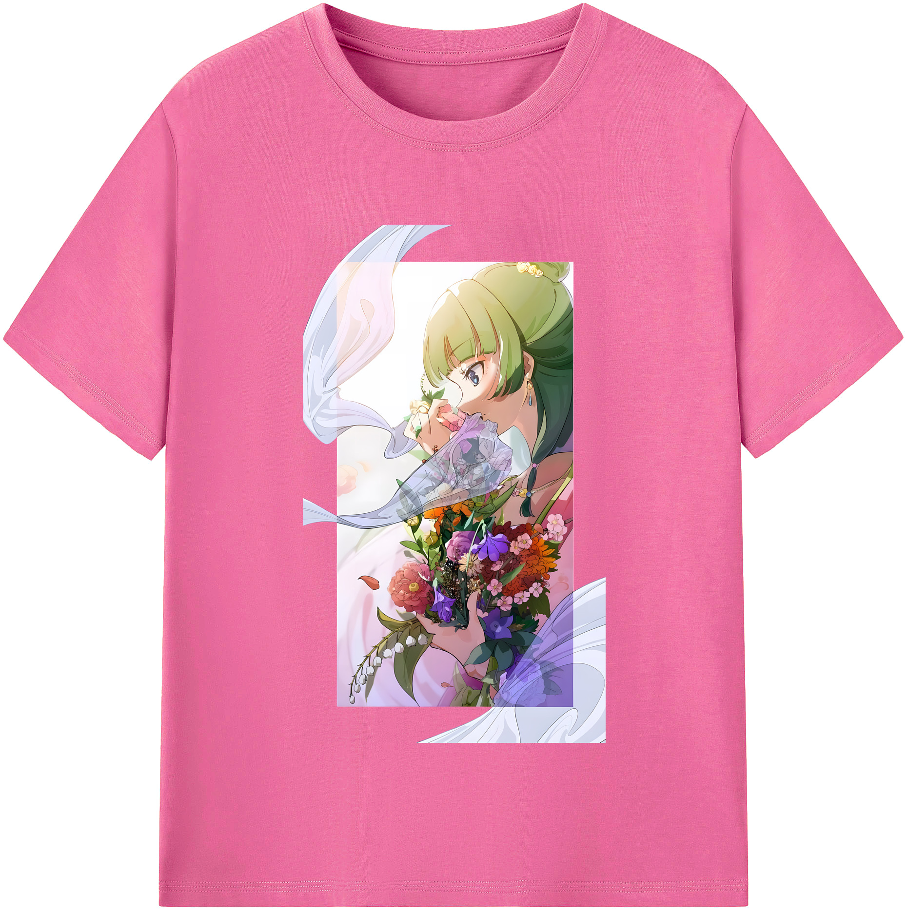 （画像用） 薬屋のひとりごと The Apothecary Diaries レディースカジュアルプリントTシャツ（綿100％）